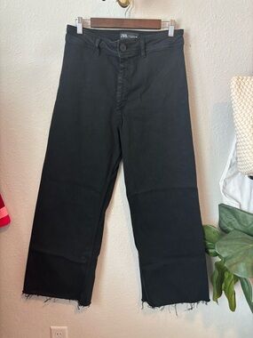 Zara The Marine Straight Black Jeans